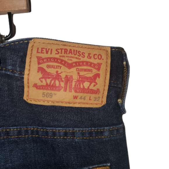Levis 569 Big&Tall Loose Straight Blue Jeans 44W - Picture 13 of 16